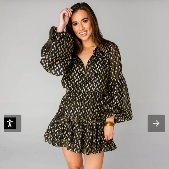 NWT Buddy Love Zozo Elastic Waist Mini Dress size S - Picture 2 of 5